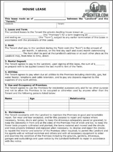House Lease Agreement Template