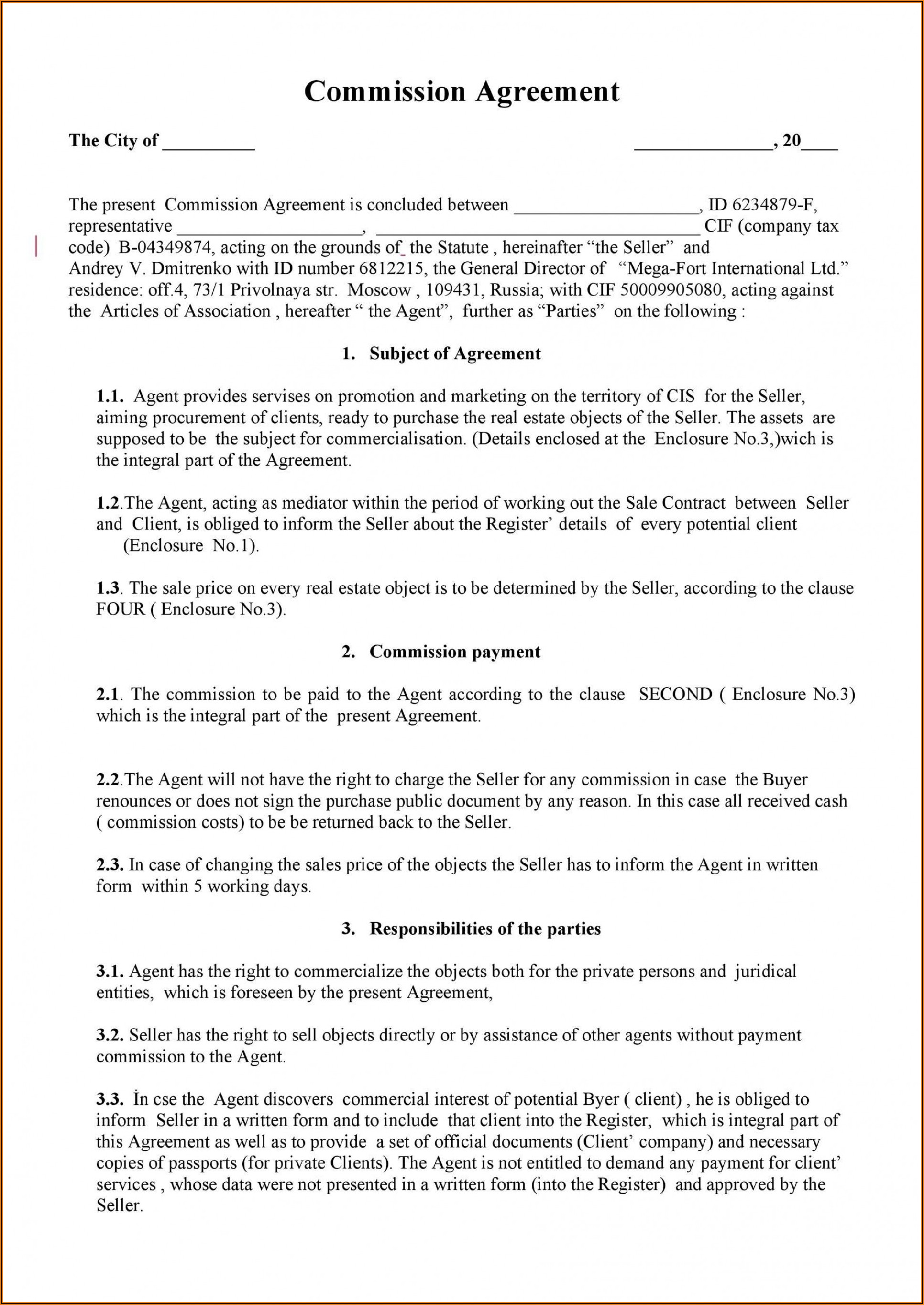 House Purchase Agreement Template Uk