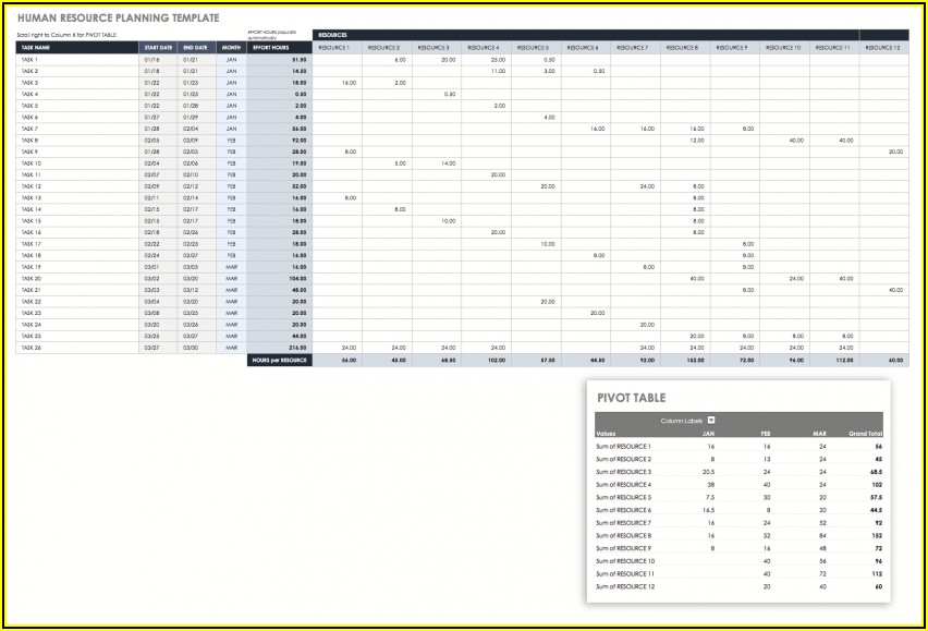 Human Resource Management Plan Template Excel