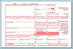 Income Tax 1099 Form