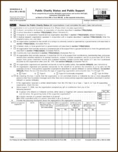 Instructions For Schedule A (form 990 Or 990 Ez)