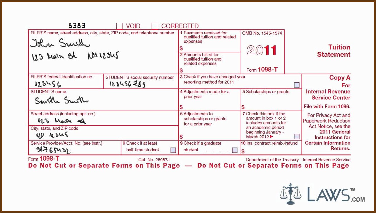 Irs Form 1098 T Instructions 2020