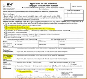 Irs Forms W 7 Instructions