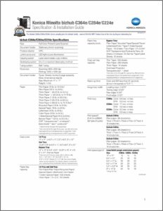 Konica Minolta Envelope Sizes