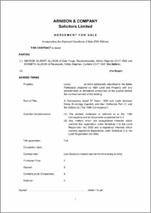 Land Sale Contract Form