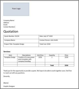 Landscape Design Estimate Template