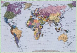 Large World Map Wallpaper