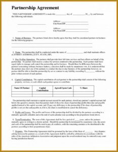 Law Firm Partnership Agreement Form