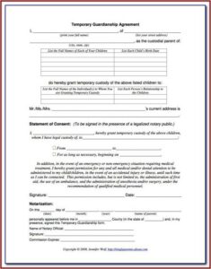 Legal Form For Guardianship Of A Child In Case Of Death Uk
