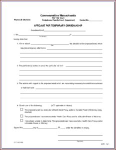 Legal Guardianship Forms In Texas
