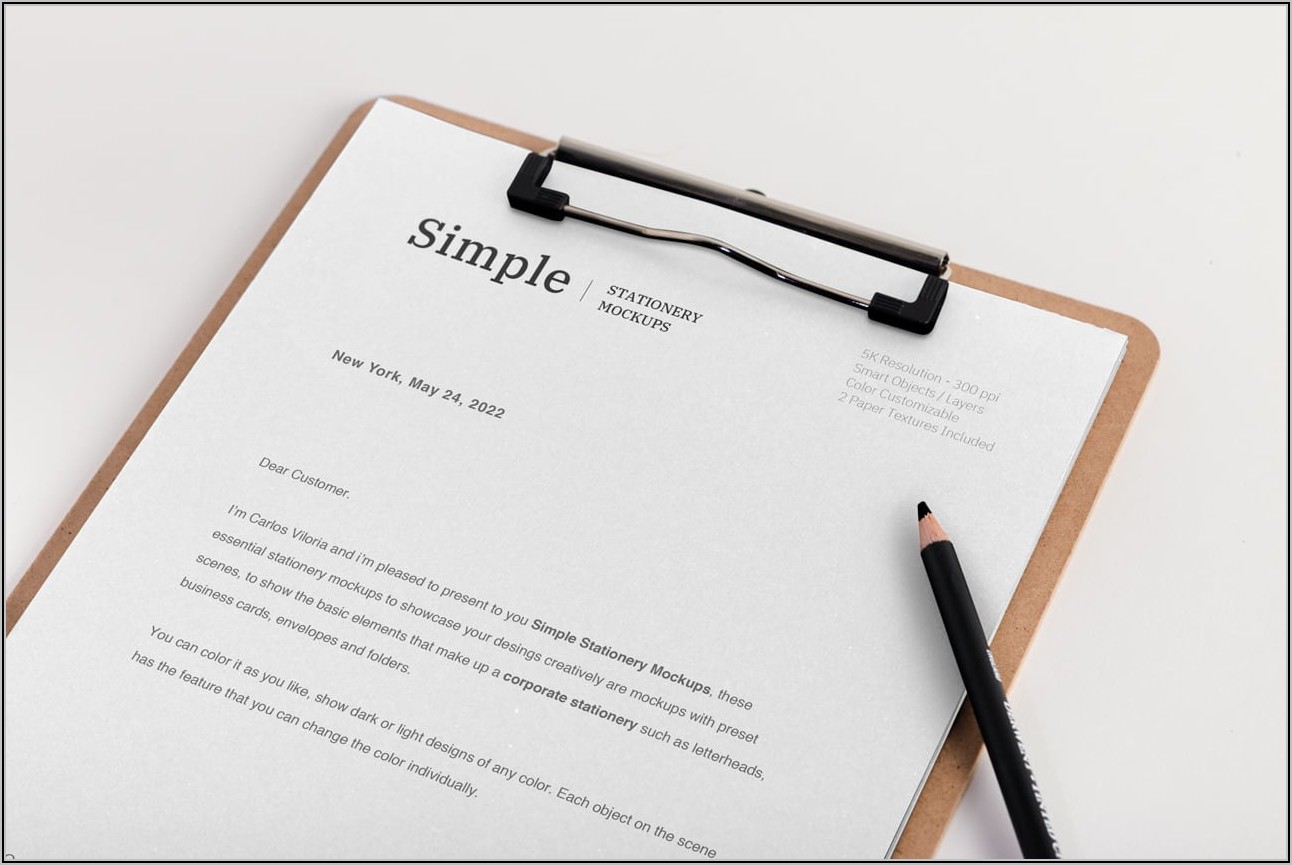 Letterhead And Envelope Mockup Psd Free Download