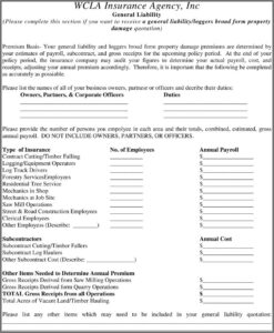 Loggers Broad Form Insurance California