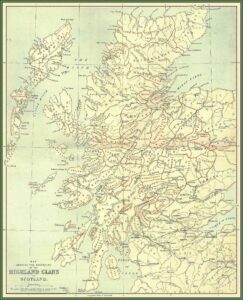 Map Of Scottish Clans Scotland
