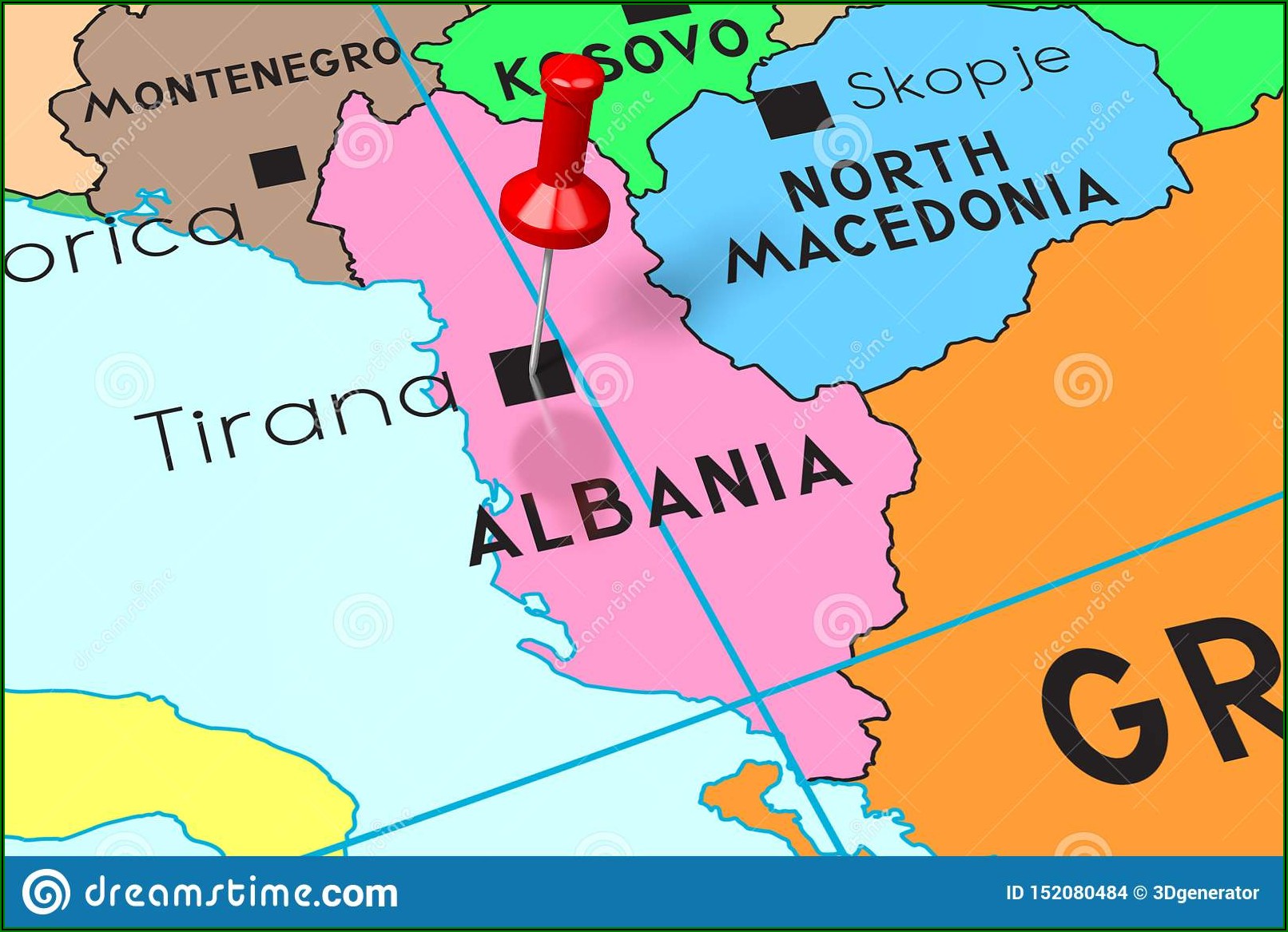 Map Of Tirana Albania