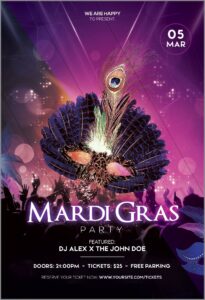 Mardi Gras Flyer Templates