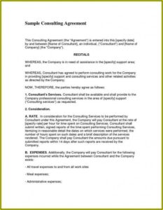 Marketing Consulting Agreement Sample