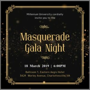 Masquerade Party Invitation Template