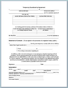 Minor Guardianship Form Texas