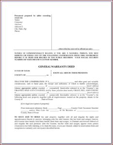 Missouri Warranty Deed Form