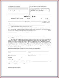 Missouri Warranty Deed Form Free