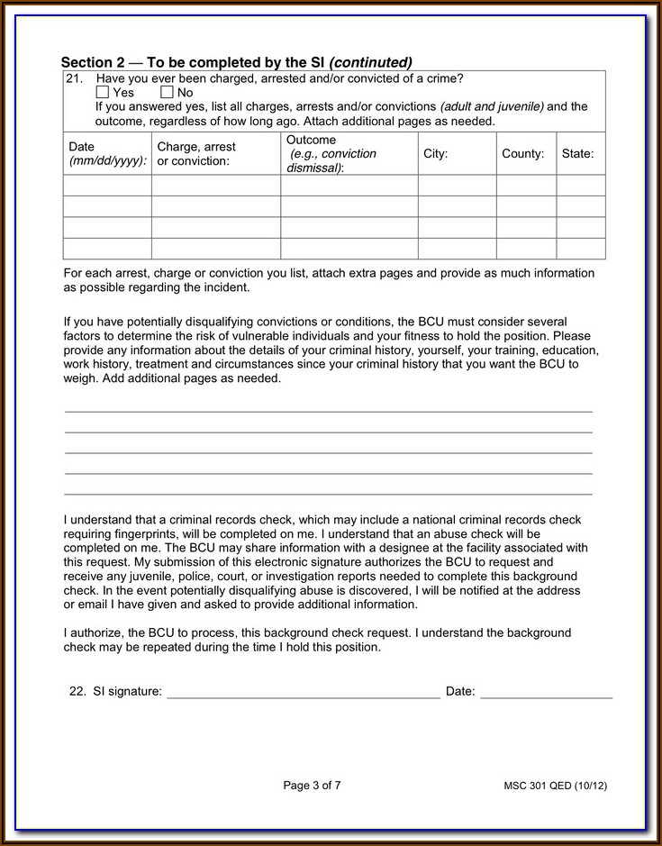 Nanny Background Check Consent Form