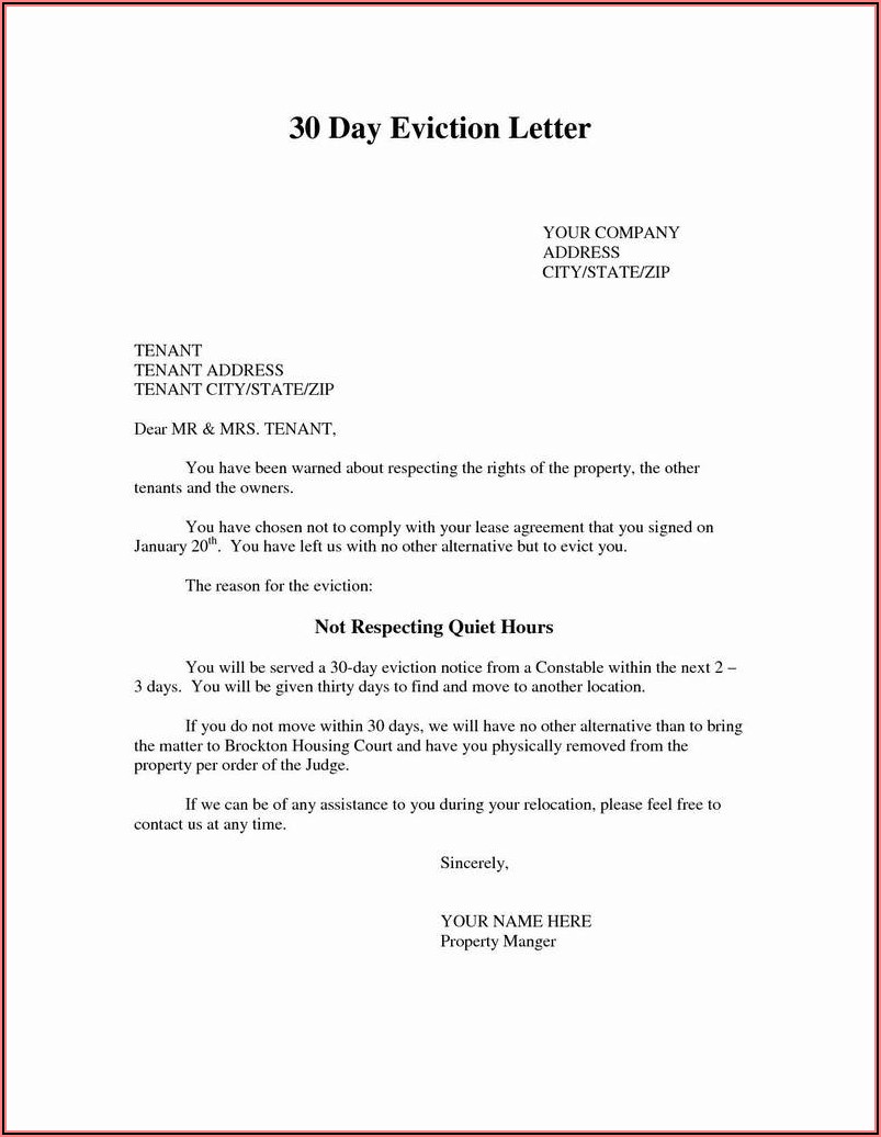 Notice To Evict Form