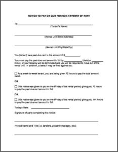 Oregon Eviction Notice Form Free
