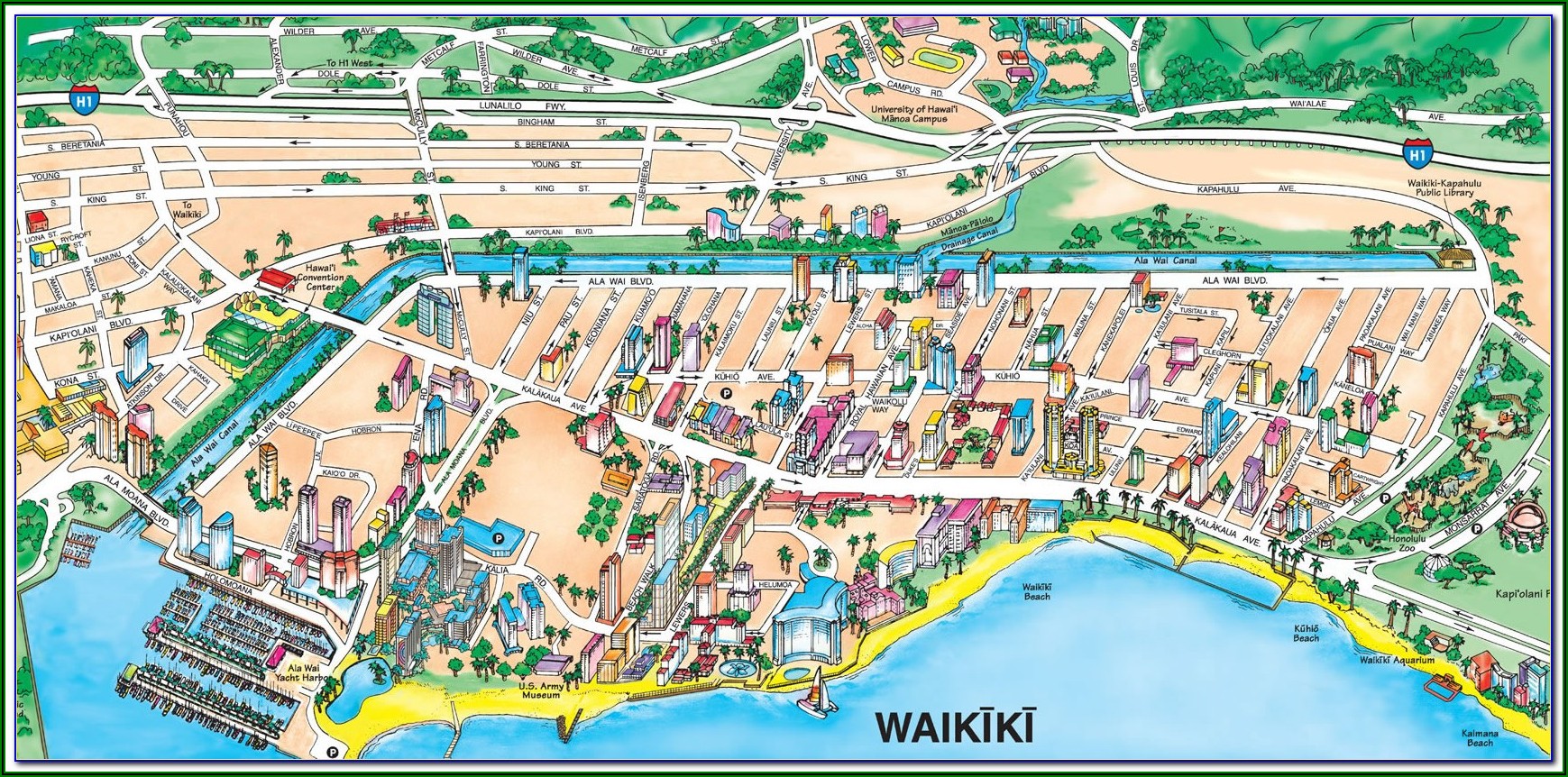 Outrigger Hotels Waikiki Map