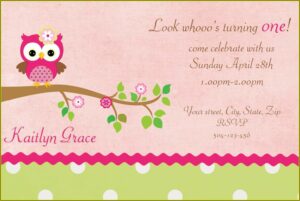 Owl Invitation Template Free