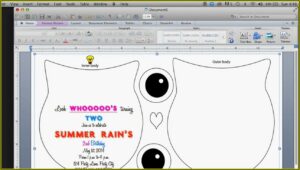 Owl Themed Baby Shower Invitation Template