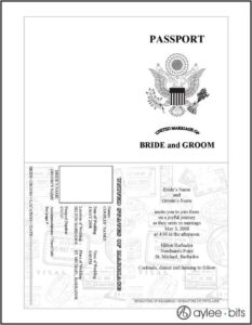 Passport Wedding Invitation Template