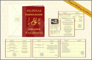 Passport Wedding Invitation Template Philippines