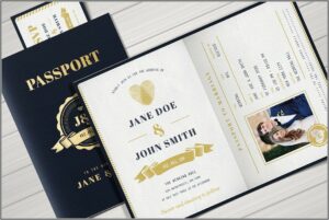 Passport Wedding Invitations Template