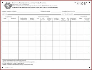 Pesticide Record Keeping Template