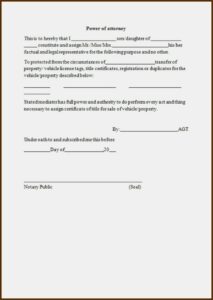 Power Of Attorney Form Free Printable Pdf