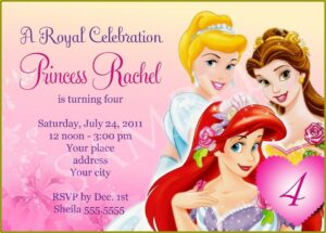 Princess Birthday Party Invitation Templates Free Download
