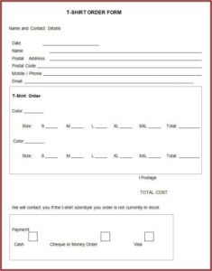 Printable Blank Work Order Template