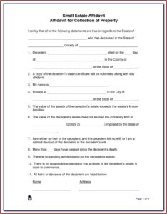 Probate Form 13100 Affidavit