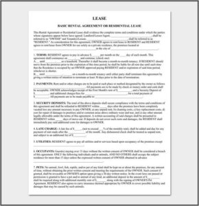 Property Lease Agreement Template Doc
