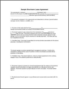 Property Lease Agreement Template Word
