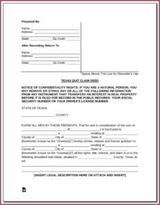 Quit Claim Deed Form Fulton County Georgia