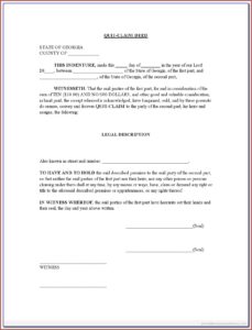 Quit Claim Deed Georgia Form