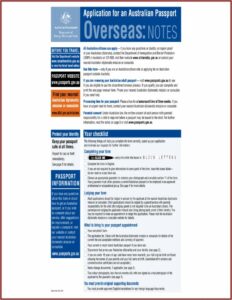 Renew Passport Forms Australia
