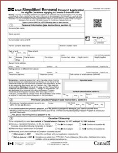 Renew Passport Forms Download