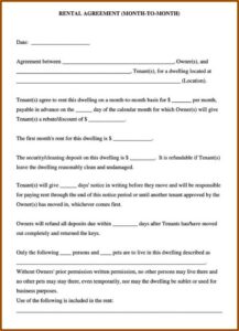 Rental Lease Agreement Sample Pdf