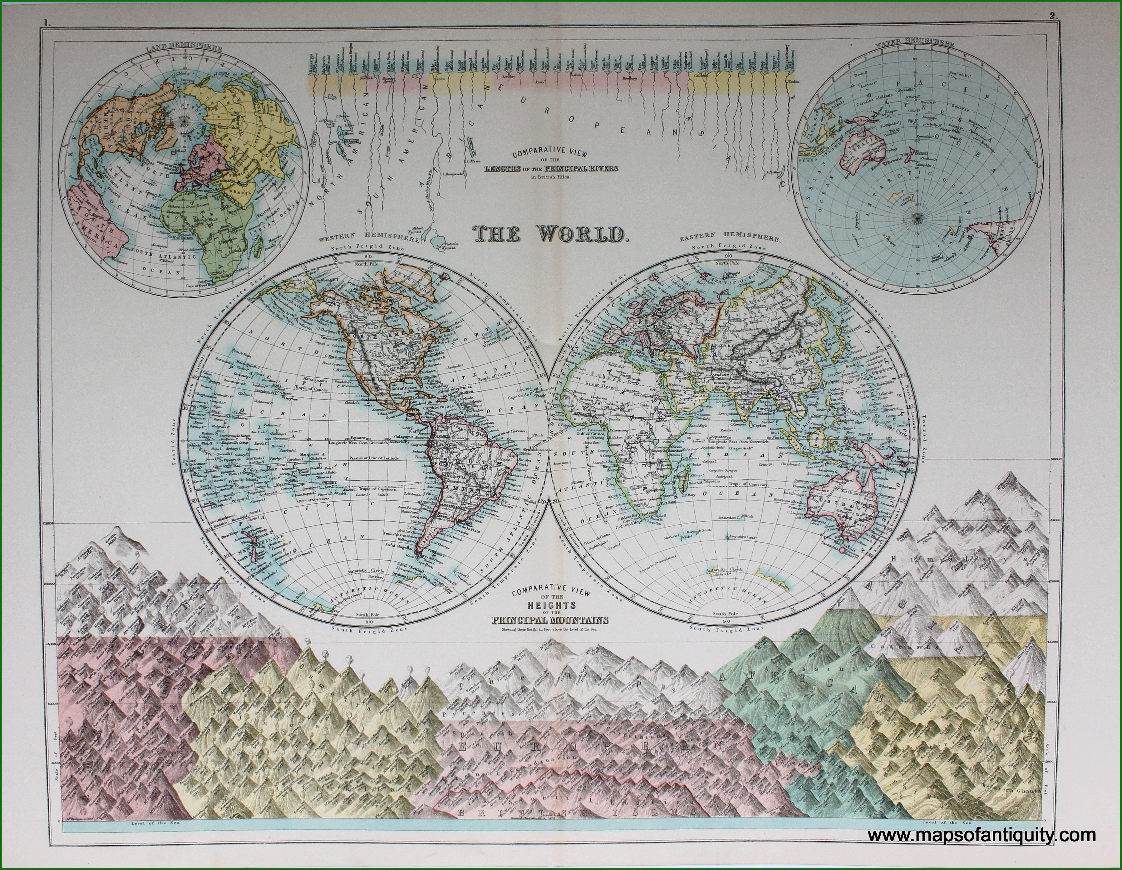 Reproduction Antique World Maps