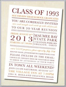 Reunion Invitation Card Template