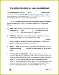 Roommate Rental Agreement Template Free