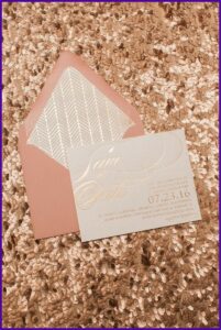 Rose Gold Foil Envelope Liners