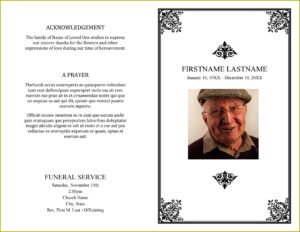 Sample Funeral Program Template